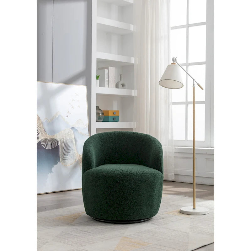 Poltrona a botte girevole Green Modern 25.6 con anello in metallo