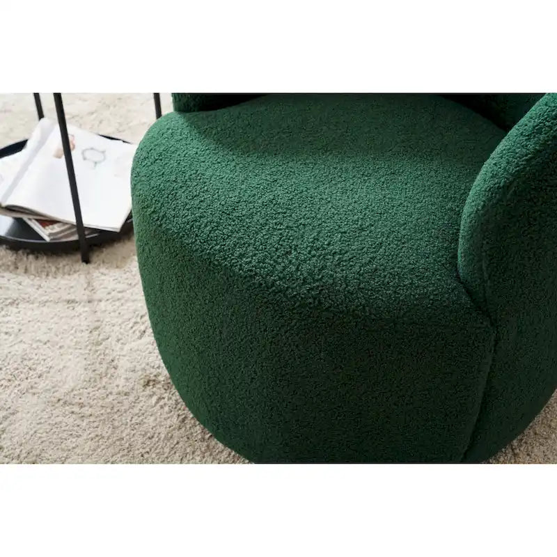 Poltrona a botte girevole Green Modern 25.6 con anello in metallo