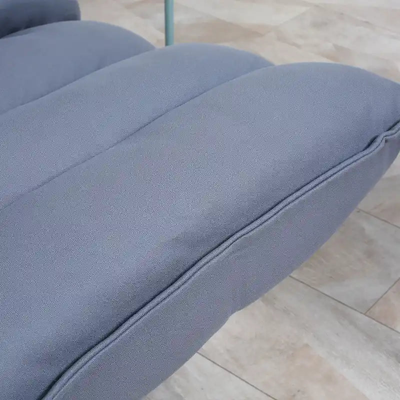 Sedia Girevole da Terra con Supporto Lombare, Sedia da Gaming Regolabile in Microfibra per Leggere, Rilassarsi, Meditare, Grigio