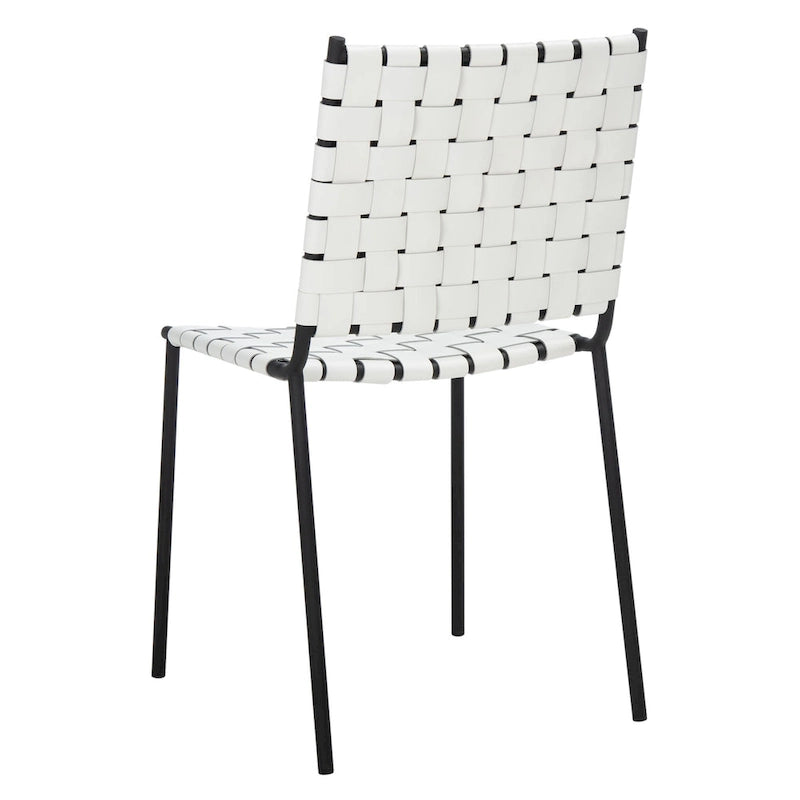 Set di 2 sedie da pranzo in pelle intrecciata, 43.2L x 52.1P x 85.9A cm