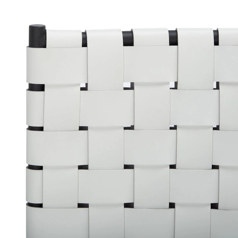 Set di 2 sedie da pranzo in pelle intrecciata, 43.2L x 52.1P x 85.9A cm