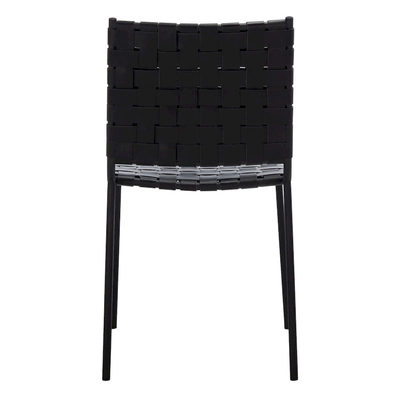 Set di 2 sedie da pranzo in pelle intrecciata, 43.2L x 52.1P x 85.9A cm