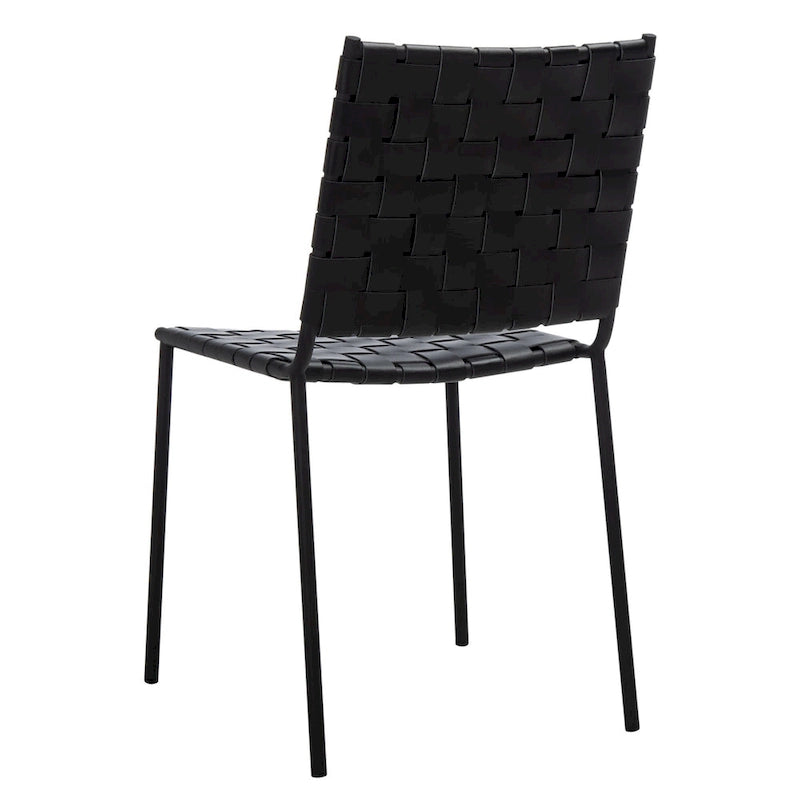 Set di 2 sedie da pranzo in pelle intrecciata, 43.2L x 52.1P x 85.9A cm