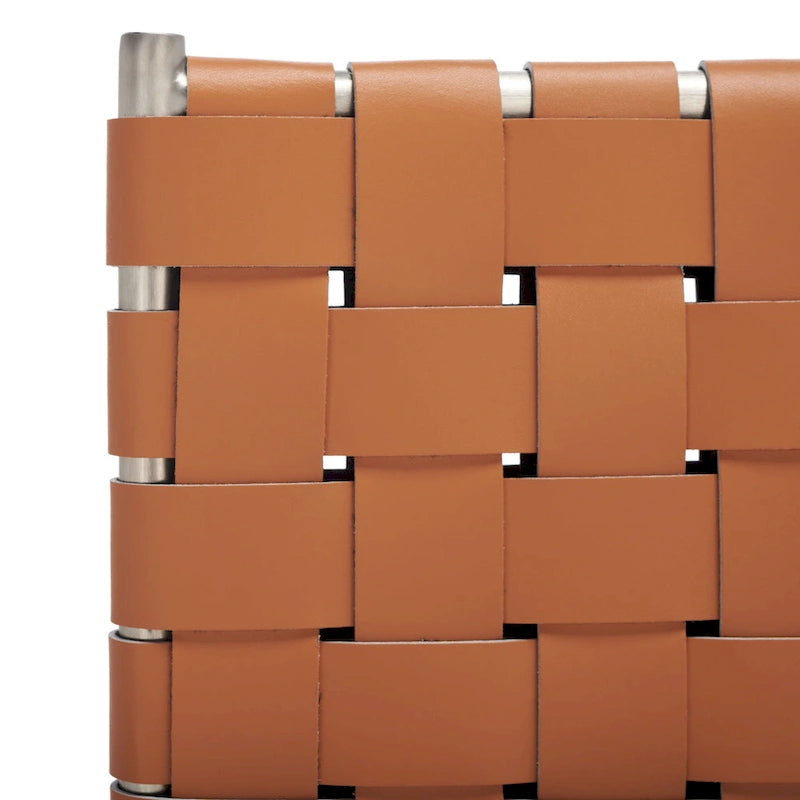 Set di 2 sedie da pranzo in pelle intrecciata, 43.2L x 52.1P x 85.9A cm