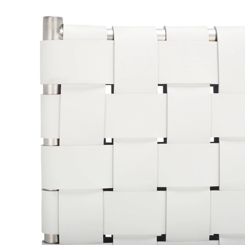 Set di 2 sedie da pranzo in pelle intrecciata, 43.2L x 52.1P x 85.9A cm