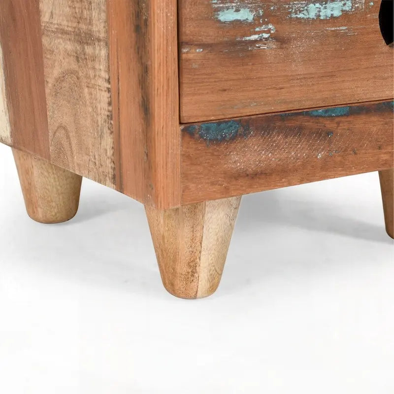 Tavolino da notte in legno riciclato