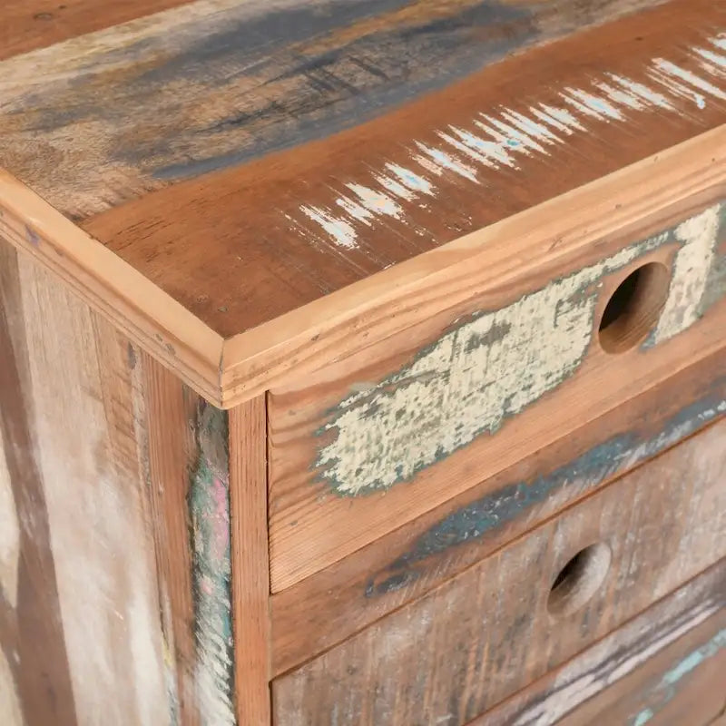 Tavolino da notte in legno riciclato