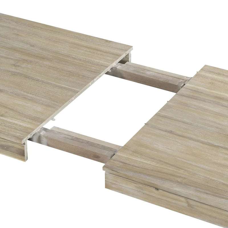 Set di mobili in legno da 7 pezzi, set da cucina con tavolo allungabile con prolunga e 2 cassetti, 6 sedie da pranzo imbottite