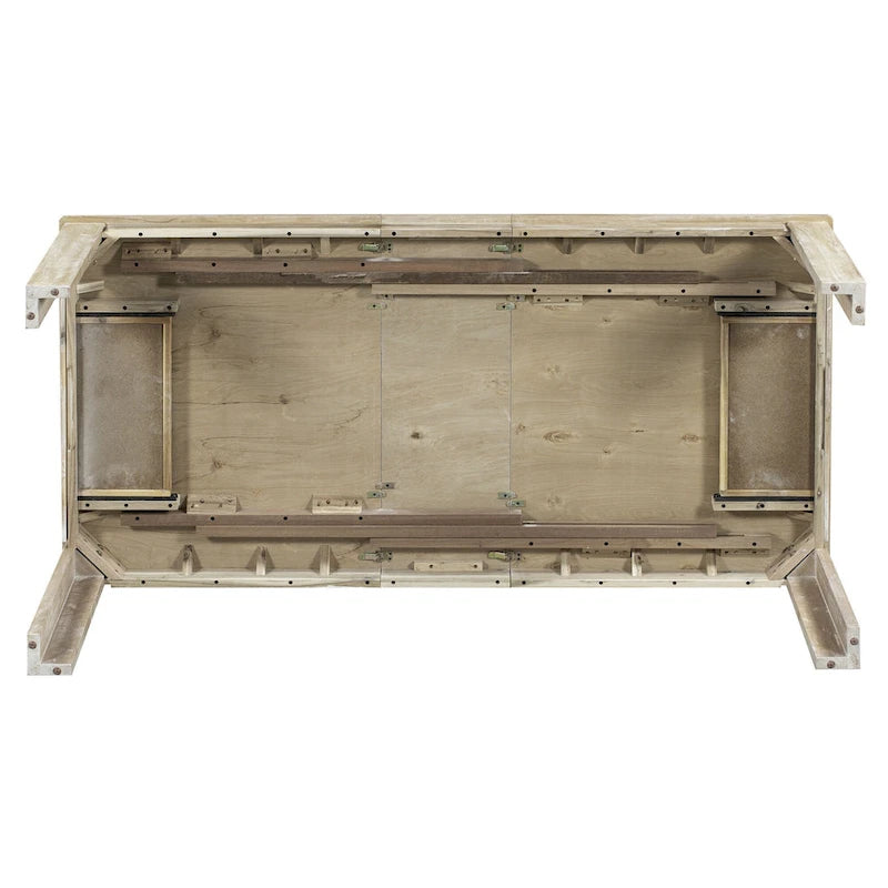 Set di mobili in legno da 7 pezzi, set da cucina con tavolo allungabile con prolunga e 2 cassetti, 6 sedie da pranzo imbottite