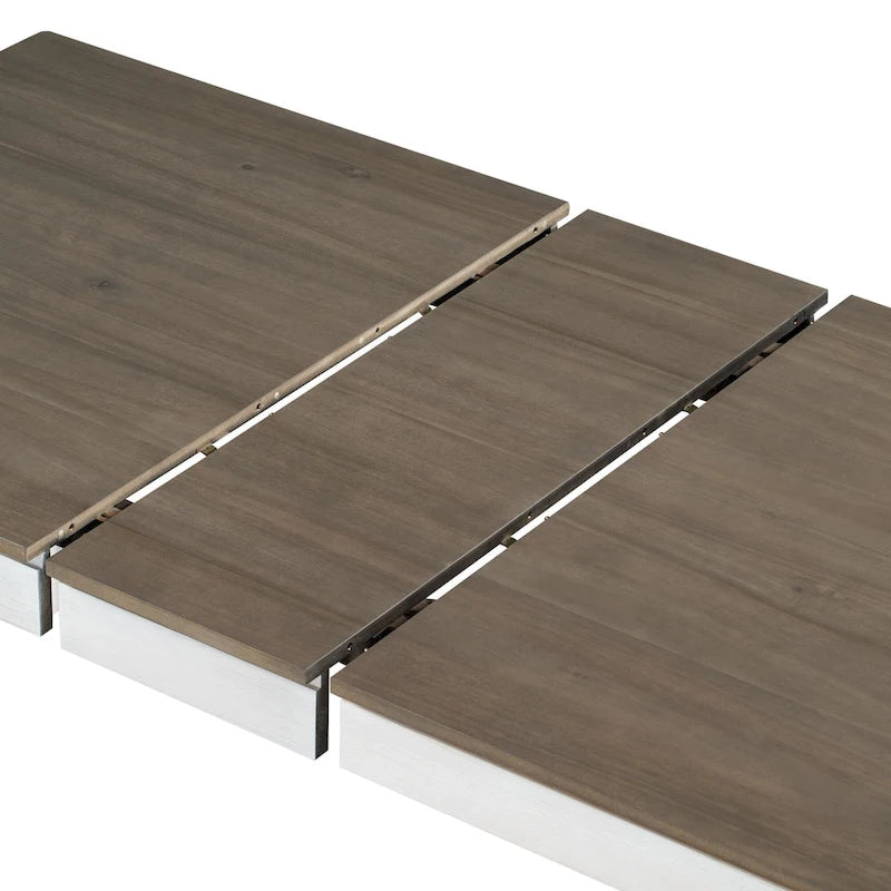 Set di mobili in legno da 7 pezzi, set da cucina con tavolo allungabile con prolunga e 2 cassetti, 6 sedie da pranzo imbottite