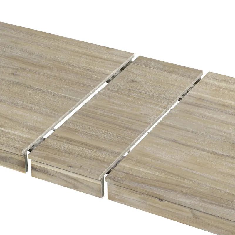 Set da pranzo di 7 pezzi in legno con 6 sedie e tavolo allungabile