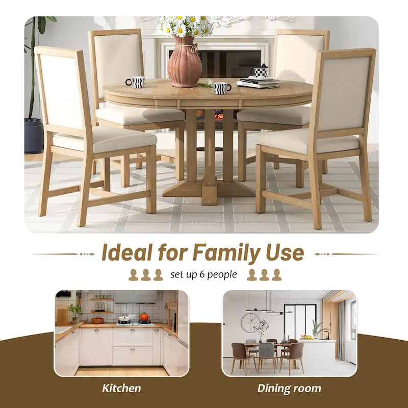 Set di 4 sedie da cucina curve con imbottitura e gambe in legno massello per sala da pranzo, cucina, soggiorno, camera da letto