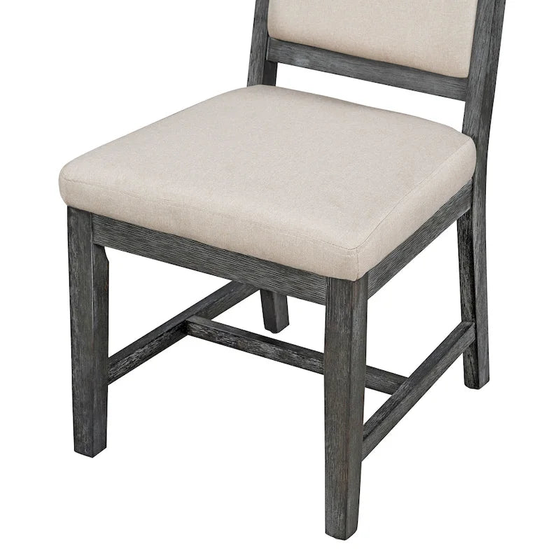 Set di 4 sedie da cucina curve con imbottitura e gambe in legno massello per sala da pranzo, cucina, soggiorno, camera da letto