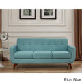 Divano Chesterfield in lino in stile Mid-Century