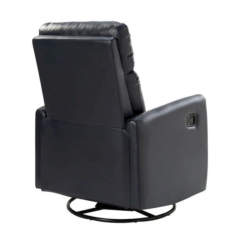 Poltrona reclinabile girevole manuale Lyle con base in metallo