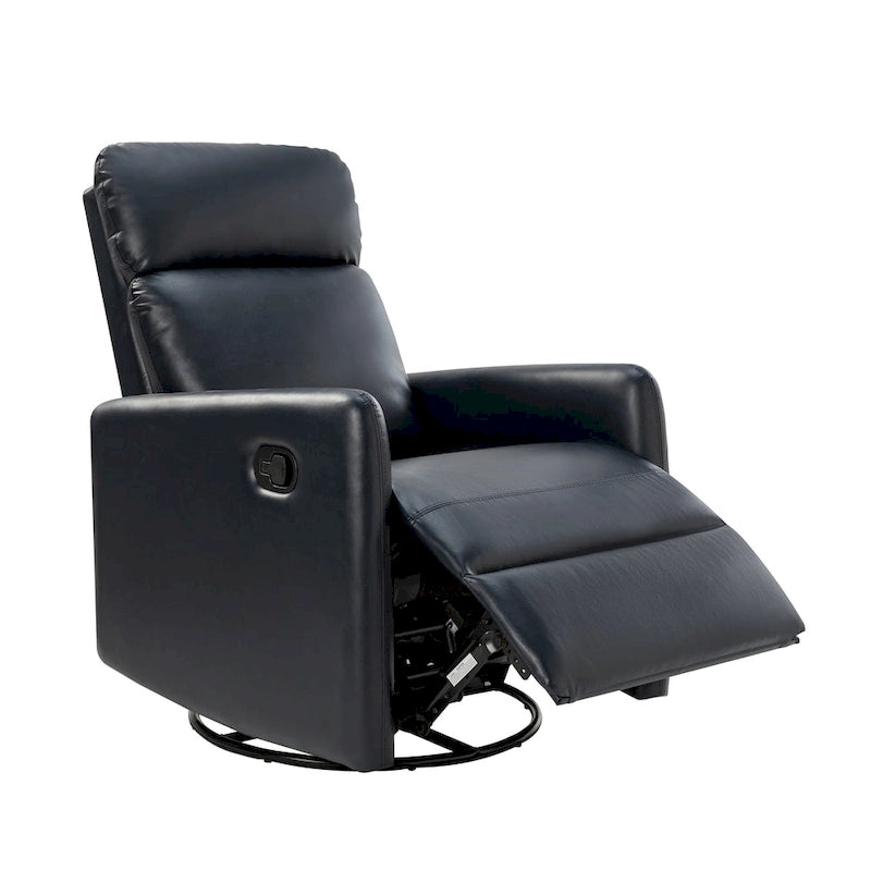 Poltrona reclinabile girevole manuale Lyle con base in metallo