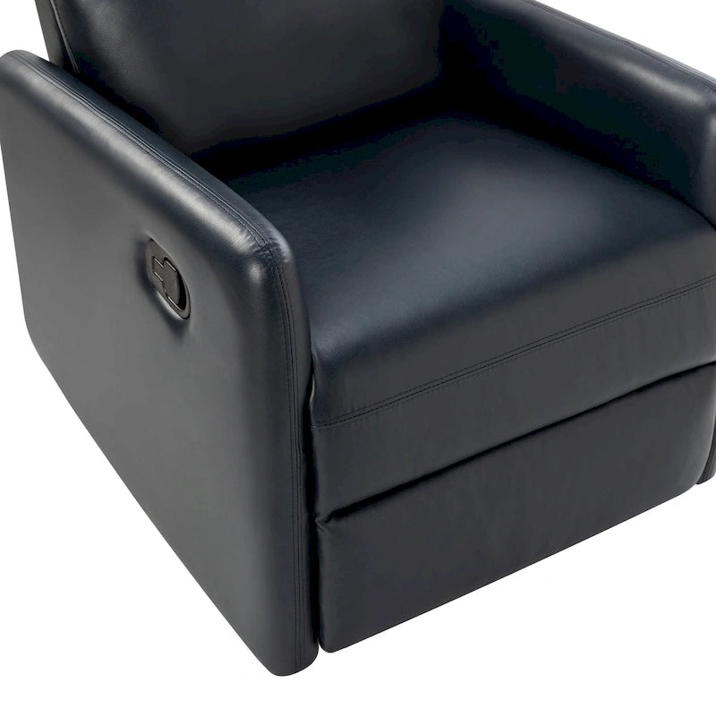Poltrona reclinabile girevole manuale Lyle con base in metallo