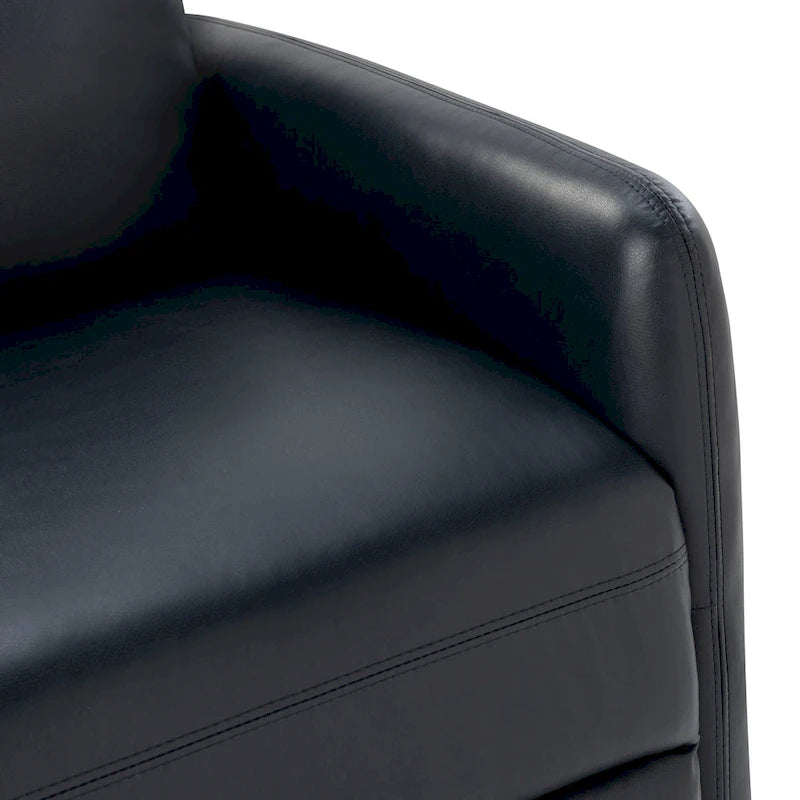 Poltrona reclinabile girevole manuale Lyle con base in metallo