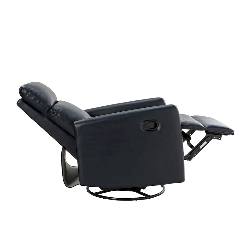 Poltrona reclinabile girevole manuale Lyle con base in metallo