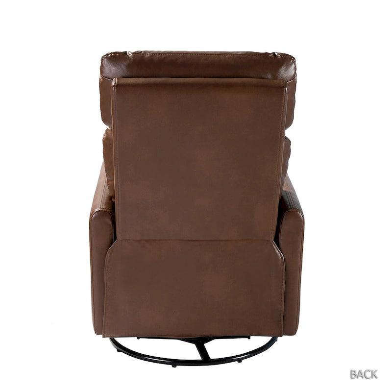 Poltrona reclinabile girevole manuale Lyle con base in metallo
