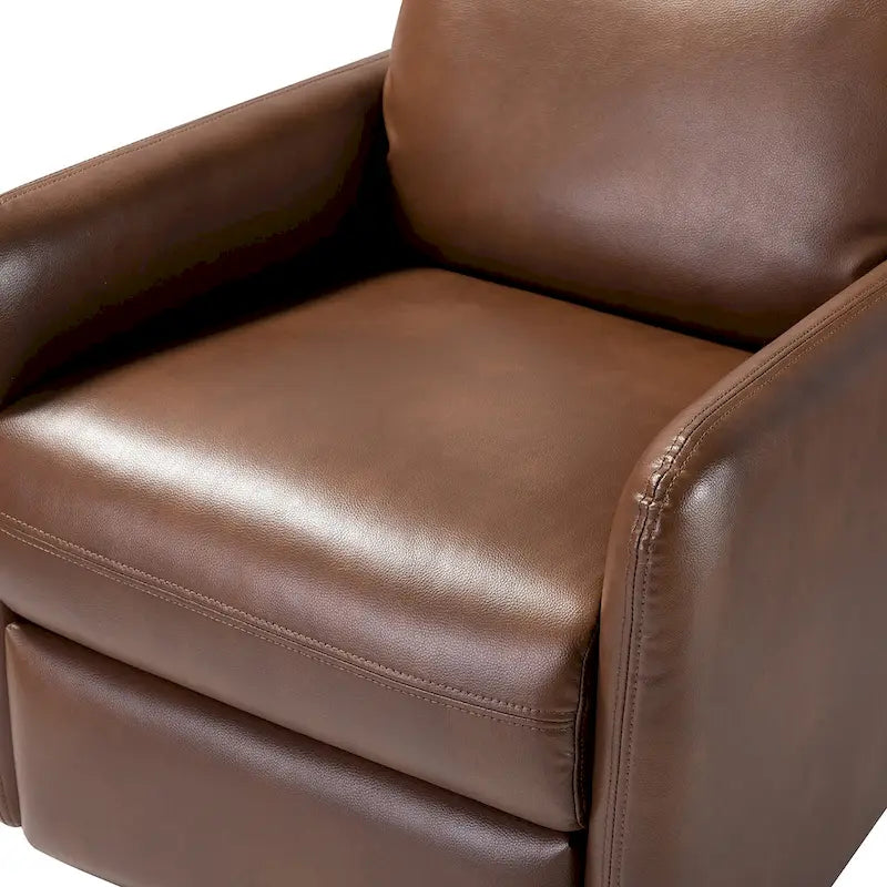 Poltrona reclinabile girevole manuale Lyle con base in metallo