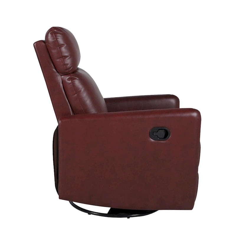 Poltrona reclinabile girevole manuale Lyle con base in metallo