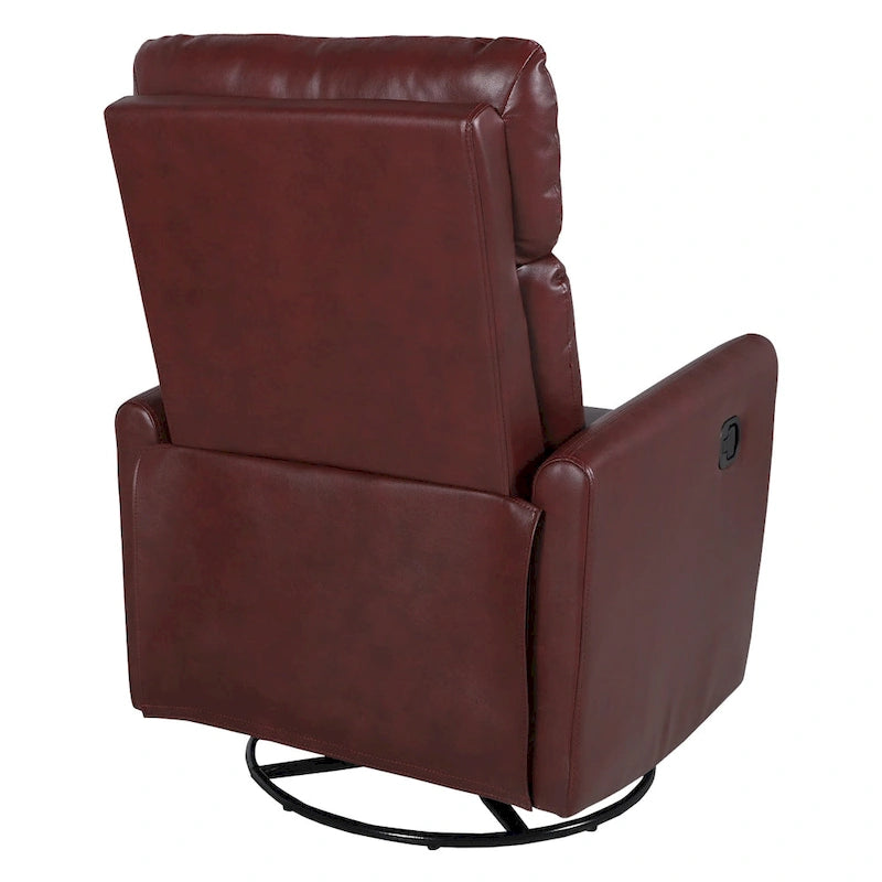 Poltrona reclinabile girevole manuale Lyle con base in metallo
