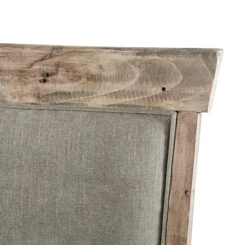 Set di 2 sedie da pranzo imbottite rustiche con legno anticato a mano