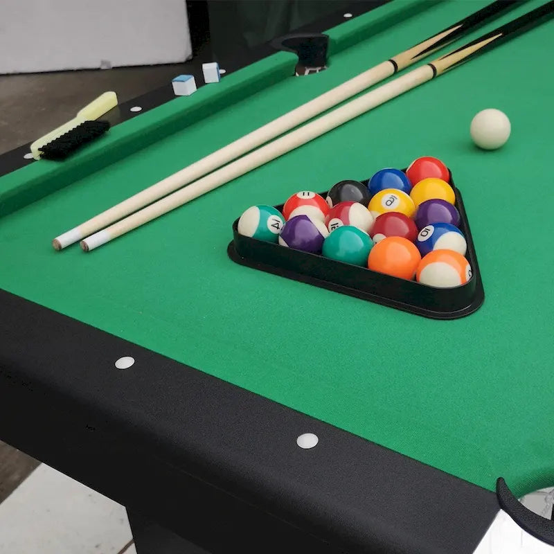 65.7 Tavoli da Gioco Portatili 3-in-1, Biliardo, Ping Pong, Piano del Tavolo per la Casa - N/A