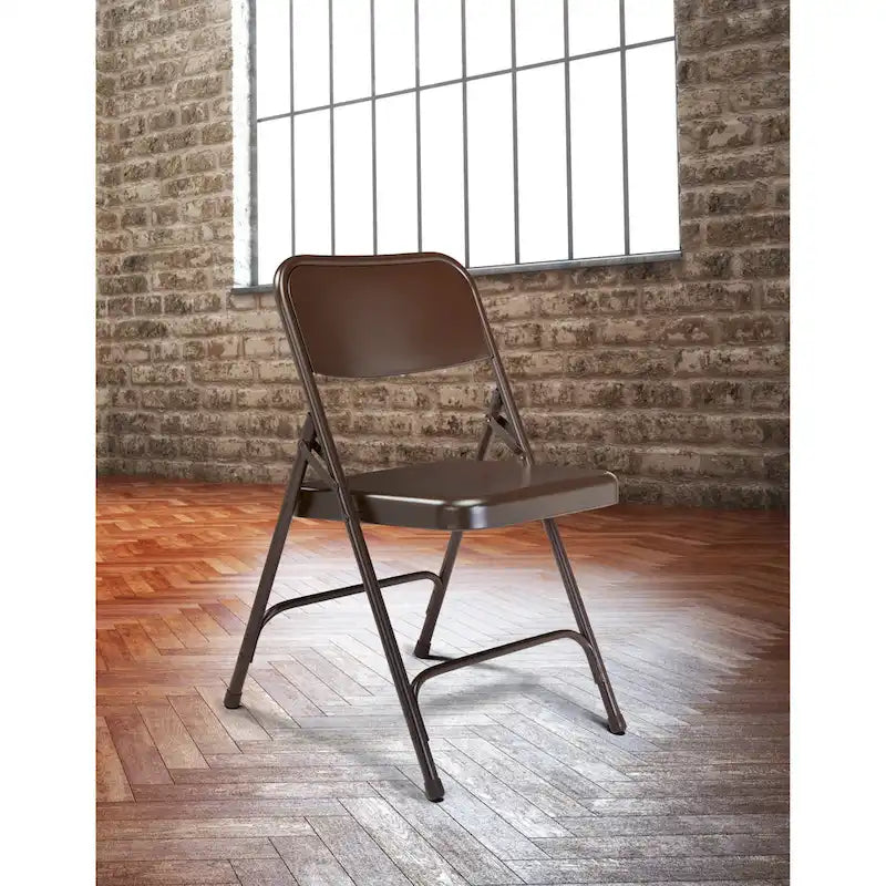 Confezione da 4 sedie pieghevoli premium in acciaio con schienale alto, disponibili in 5 colori