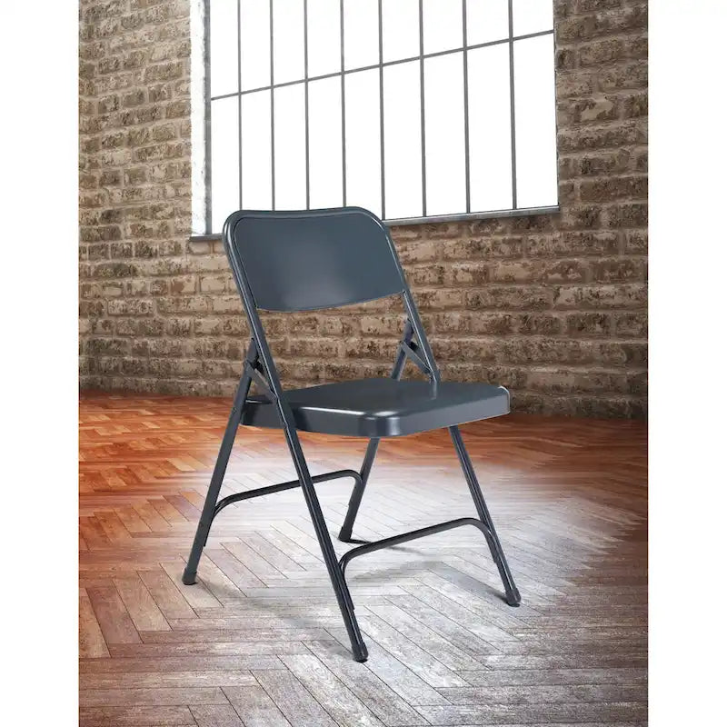 Confezione da 4 sedie pieghevoli premium in acciaio con schienale alto, disponibili in 5 colori