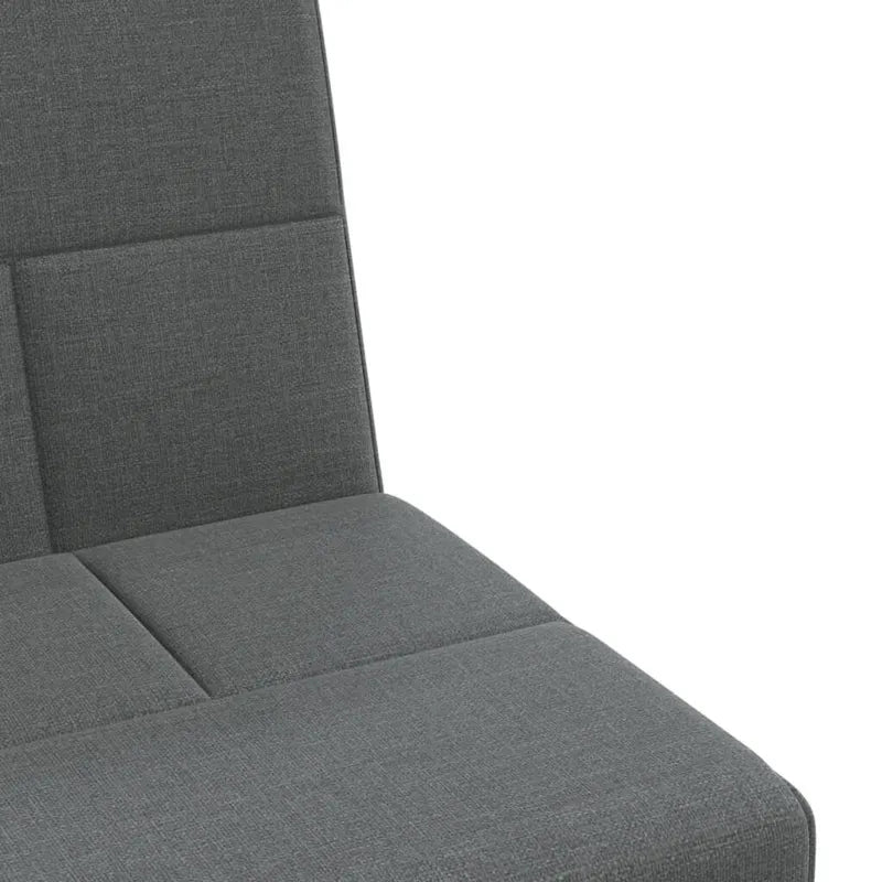 Divano letto a L, grigio scuro, 255x140x70 cm, in tessuto