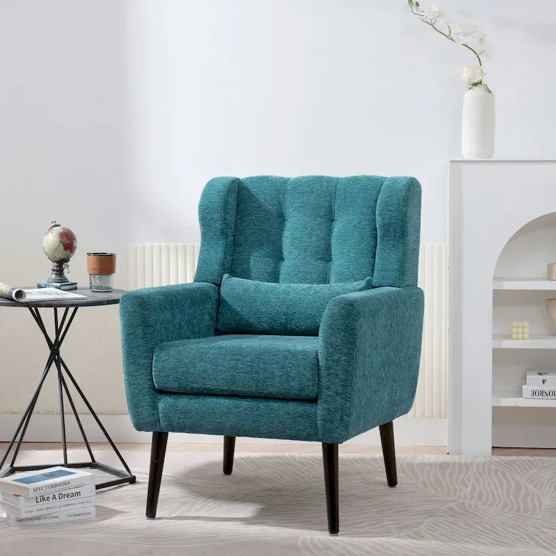 Poltrona Mid-Century Modern con cuscino lombare, Set da 1