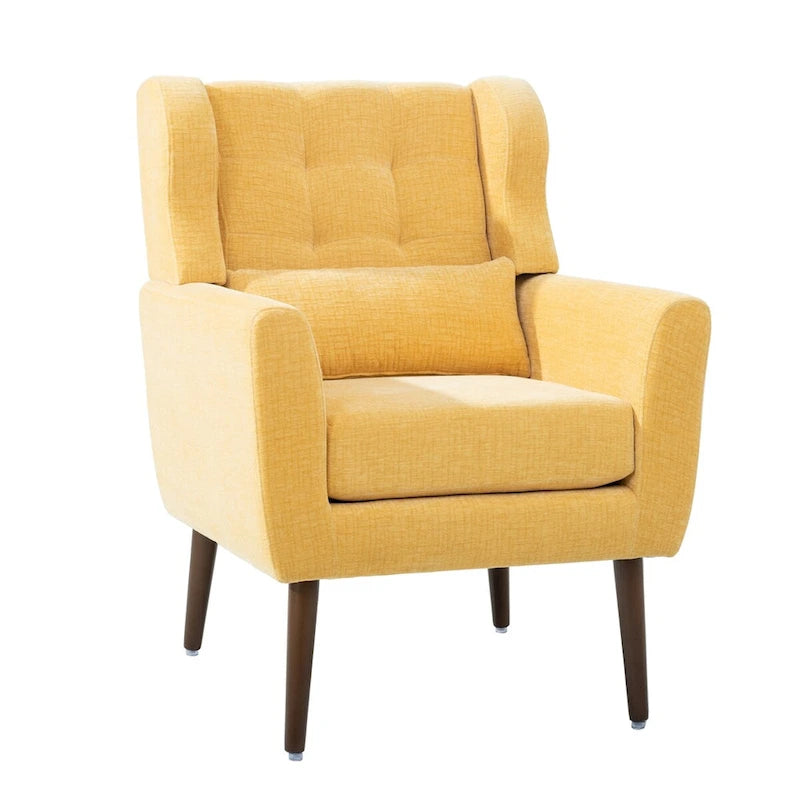 Poltrona Mid-Century Modern con cuscino lombare, Set da 1