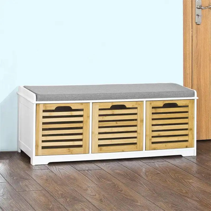 Panca Contenitore con 3 Cassetti - 13.78P x 41.34L x 16.93A