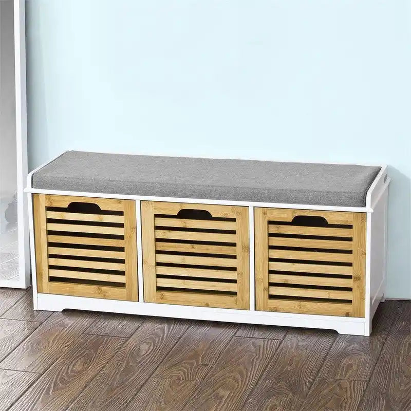 Panca Contenitore con 3 Cassetti - 13.78P x 41.34L x 16.93A