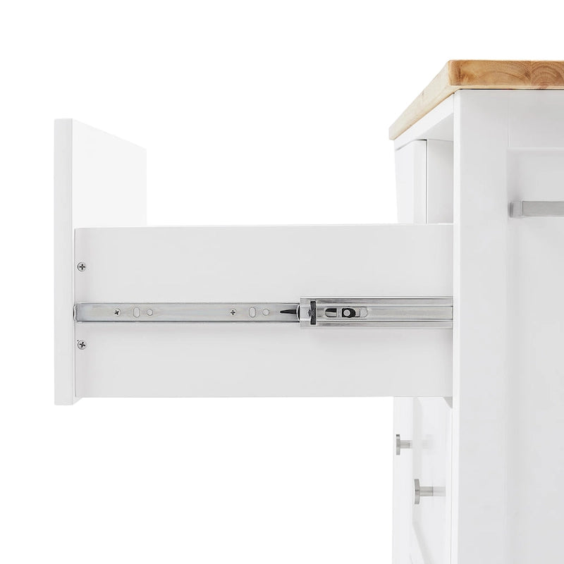 Carrello da cucina con isola con piano in legno, stile Shaker, 18P x 42,13L x 37,5A