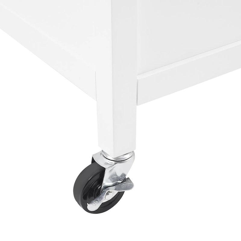 Carrello da cucina con isola con piano in legno, stile Shaker, 18P x 42,13L x 37,5A