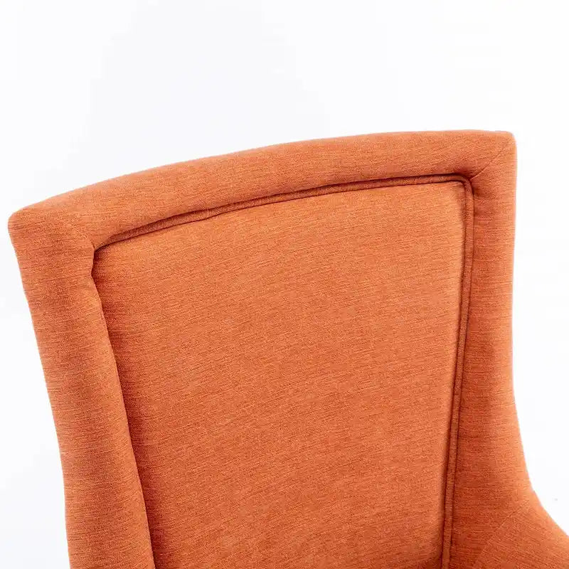 Sedia da pranzo Ultra SideSedie in tessuto ispessito con gambe in legno massello dai toni neutriTesta del chiodo color bronzoSet di 2Blu