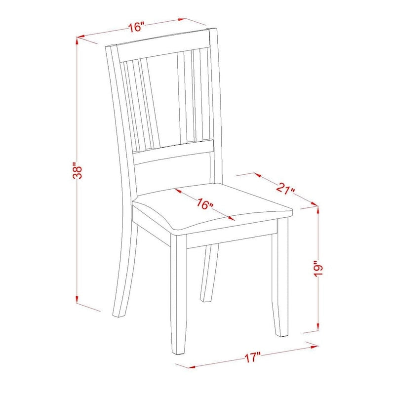 East West Furniture Set da Pranzo Composto da un Tavolo da Pranzo Rettangolare e Sedie da Sala da Pranzo (Opzioni Tipo Seduta Sedia)