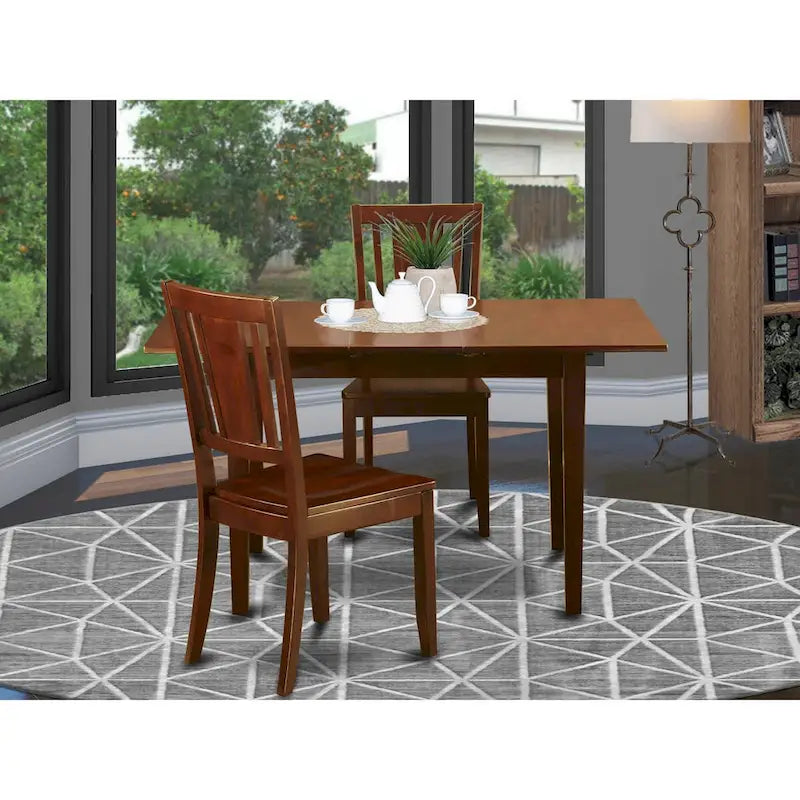 East West Furniture Set da Pranzo Composto da un Tavolo da Pranzo Rettangolare e Sedie da Sala da Pranzo (Opzioni Tipo Seduta Sedia)