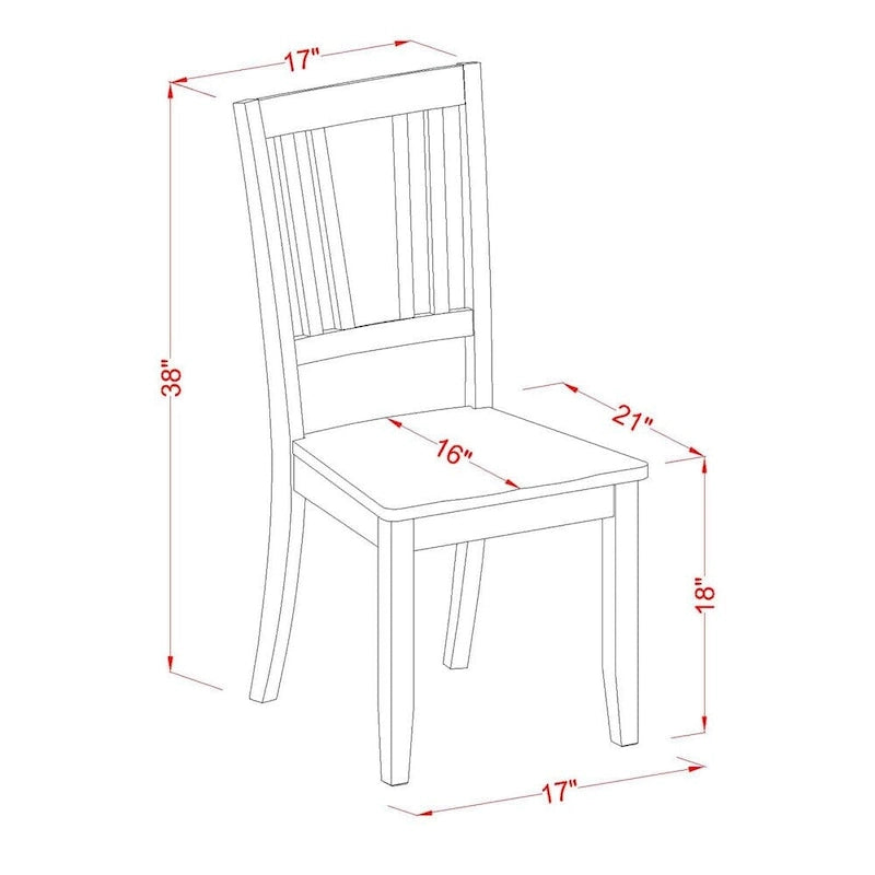 East West Furniture Set da Pranzo Composto da un Tavolo da Pranzo Rettangolare e Sedie da Sala da Pranzo (Opzioni Tipo Seduta Sedia)