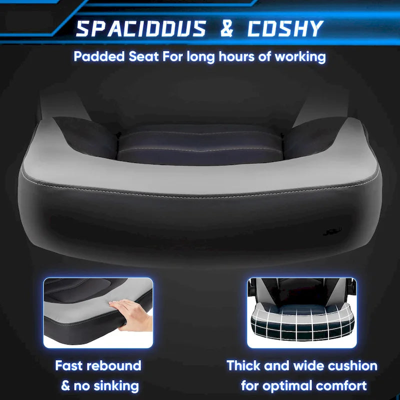 Sedia da computer in pelle PU Sedia da ufficio ergonomica Sedia da gaming con supporto lombare, Sedie da scrivania girevoli con braccioli ribaltabili