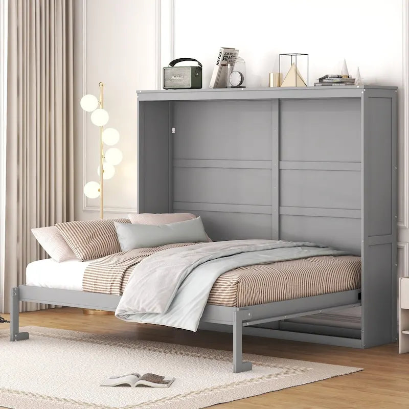 Letto a scomparsa matrimoniale in legno