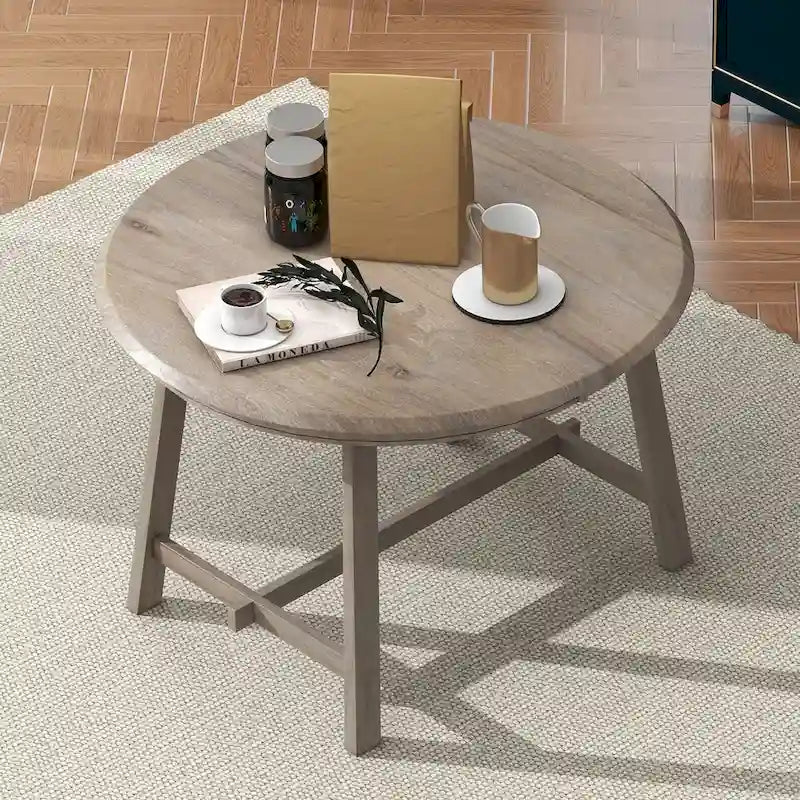 Tavolo da pranzo rotondo allungabile in legno